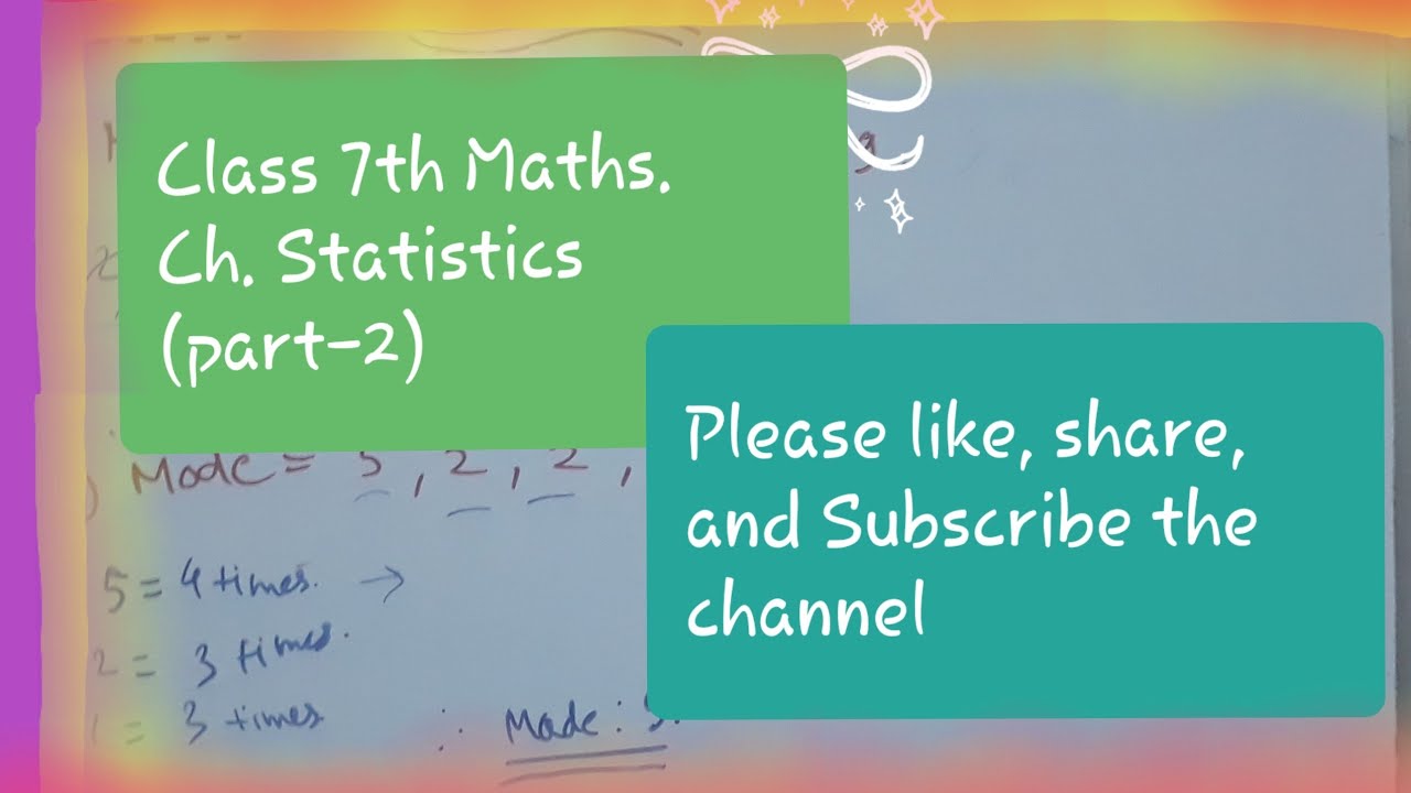 Class 7th Maths. Ch. Statistics (part-2)#video - YouTube