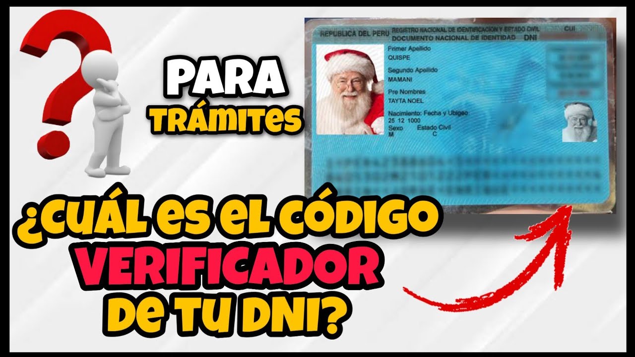 Cual es el codigo de verificacion del dni