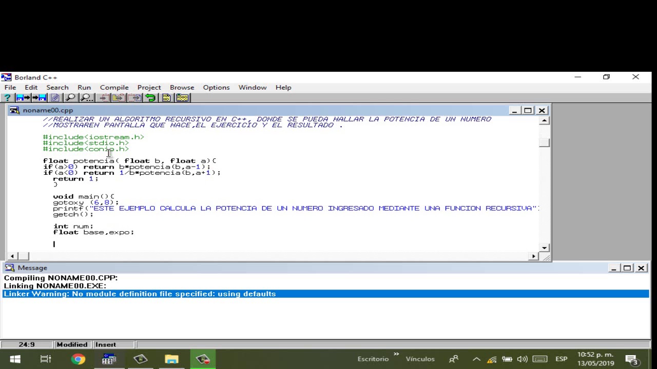 potencia de un numero con recursividad en c++ - YouTube