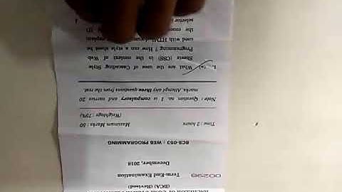 BCS053 : Web Programming in Dec 2018