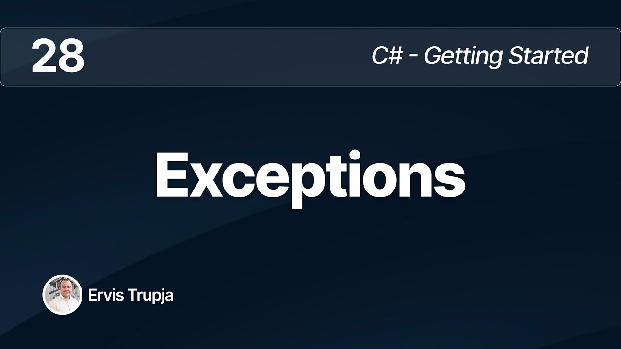 28. C# - Exceptions - YouTube
