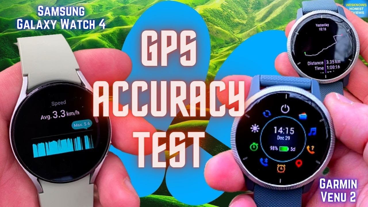 GARMIN Venu 2 SAMSUNG Galaxy Watch 4 GPS Accuracy Test Review | POLAR H10 Chest Strap Benchmark -