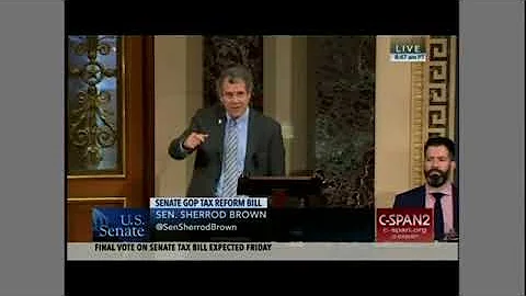 Sen. Sherrod Brown blasts the GOP Tax cuts