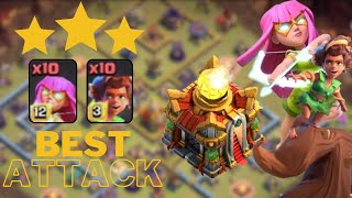 Th16 Attack Strategy With New Root Rider & Super Archer !! Best Th16 Attack in Coc