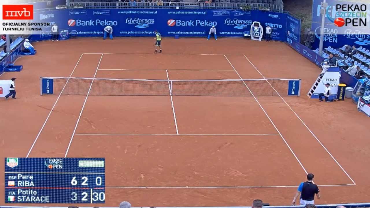 Pere Riba VS Potito Starace Semifinals PEKAO OPEN ATP Challenger Szczecin Poland 2013