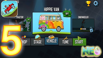 Hill Climb Racing: Gameplay Walkthrough Part 5 - Hippie Van (iOS, Android)