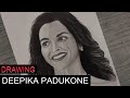 realistic drawing of cute deepika padkone || pencil sketching