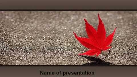 Red Leaf PowerPoint Template by PoweredTemplate.com