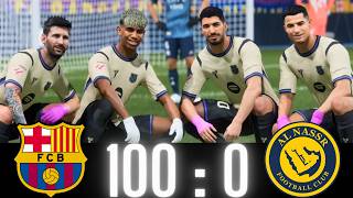 FC 25 --MESSI RONALDO NEYMAR & MBAPPE | ALL WORLDS STARS | FC BARCELONA 100-0 REAL MADRID
