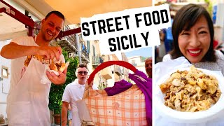 STREET FOOD in ITALY | SICILIAN street food in PALERMO, SICILY | Sicilian MARKET food +