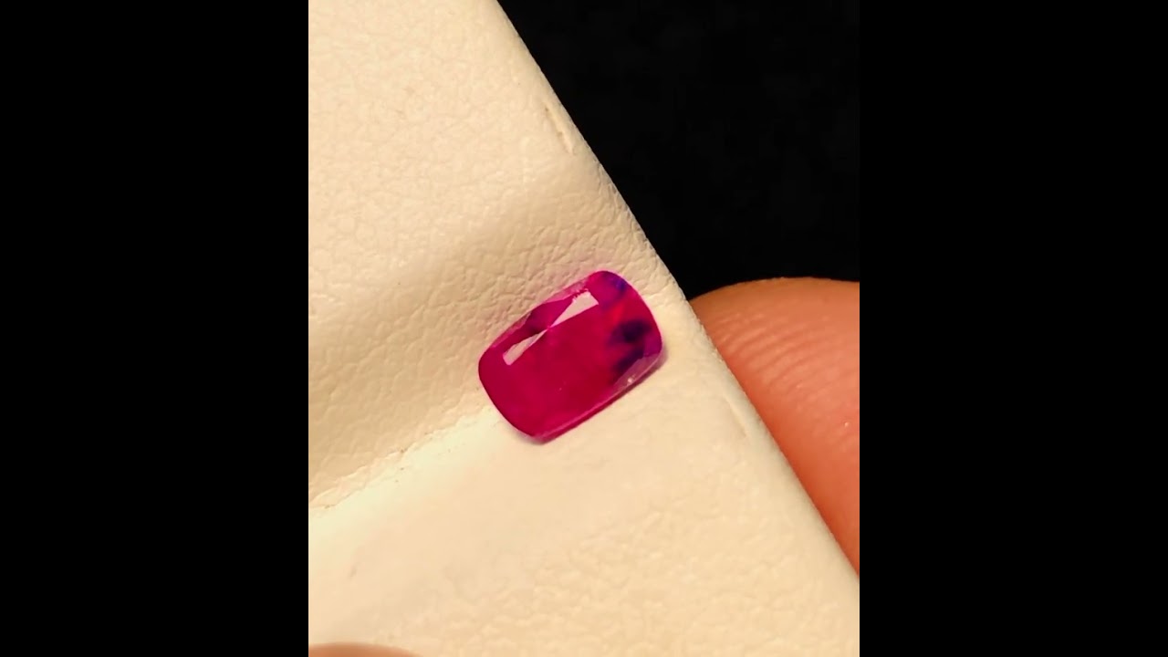 0.80ct Cushion cut Natural Ruby