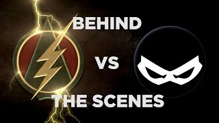 The Flash. Arrow and Hawk Girl Vs League of Assassins - BTS