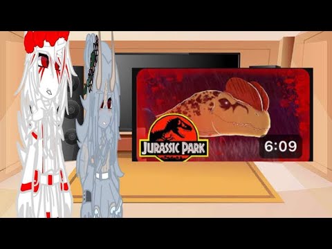 Jurassic world/park hybid react to jurassic park dilo kill nedry novel version animation