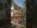 Building a Luxury Bamboo Villain a Coconut Forest 🥥🎋#construction #timelapse #luxuryhomes#shorts.