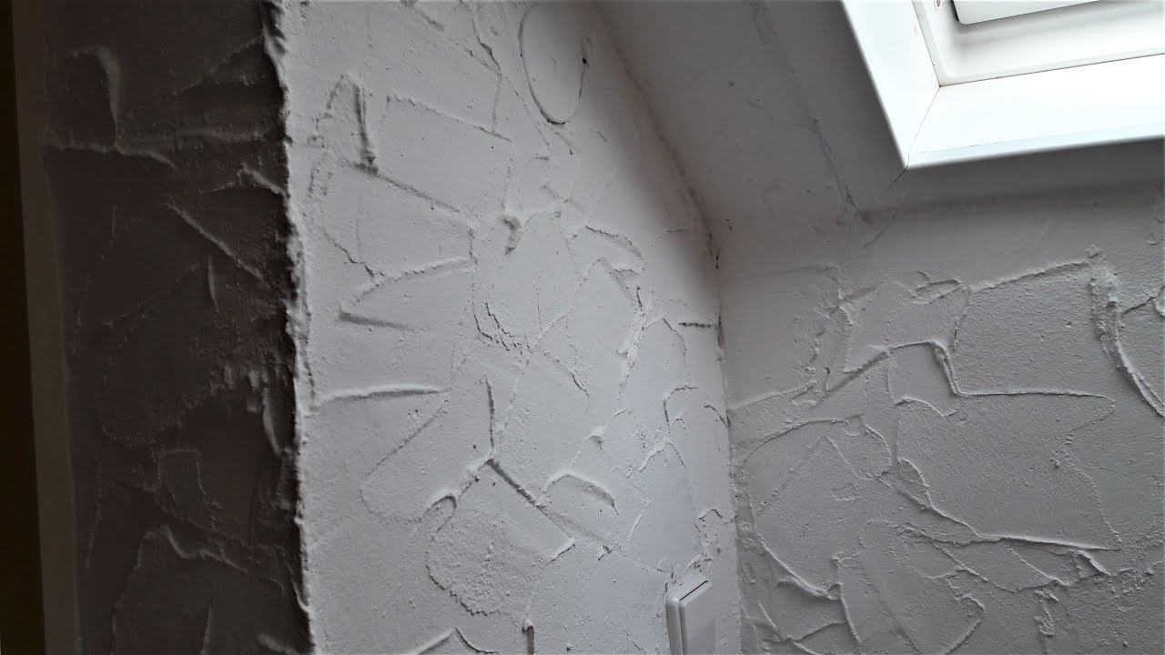 Wand strukturieren verputzen - YouTube