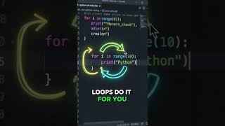 Stop Repeating Code! Learn Python Loops 🐍#shorts #python  #pythonloops  #pythonprogramming
