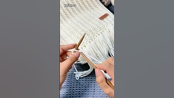 Learn to knit a scarf in one hour🧣#knitting #knit #tutorial #handmade