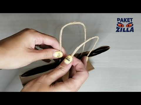 Крафт пакет 18.5 х 22 х 10 см с кручеными ручками