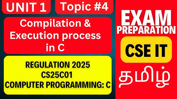 CS25C01 C Programming | Compilation & Execution Process in C | Anna University R2025