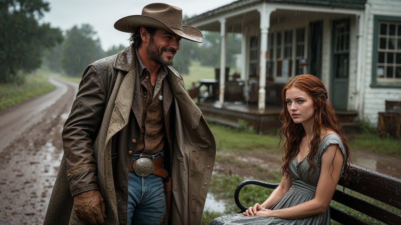 The Cowboy Saw His First Love Sitting In Rain, He Laid His Coat On Her Shoulders And Smiled