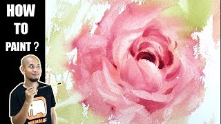 How to paint Red Rose no.2 #Watercolor  painting | step by step |Watercolor tutorial