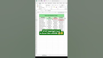 Highlight text in Excel like a PRO!#excel #exceltips #exceltricks #office #viral #shorts #foryou
