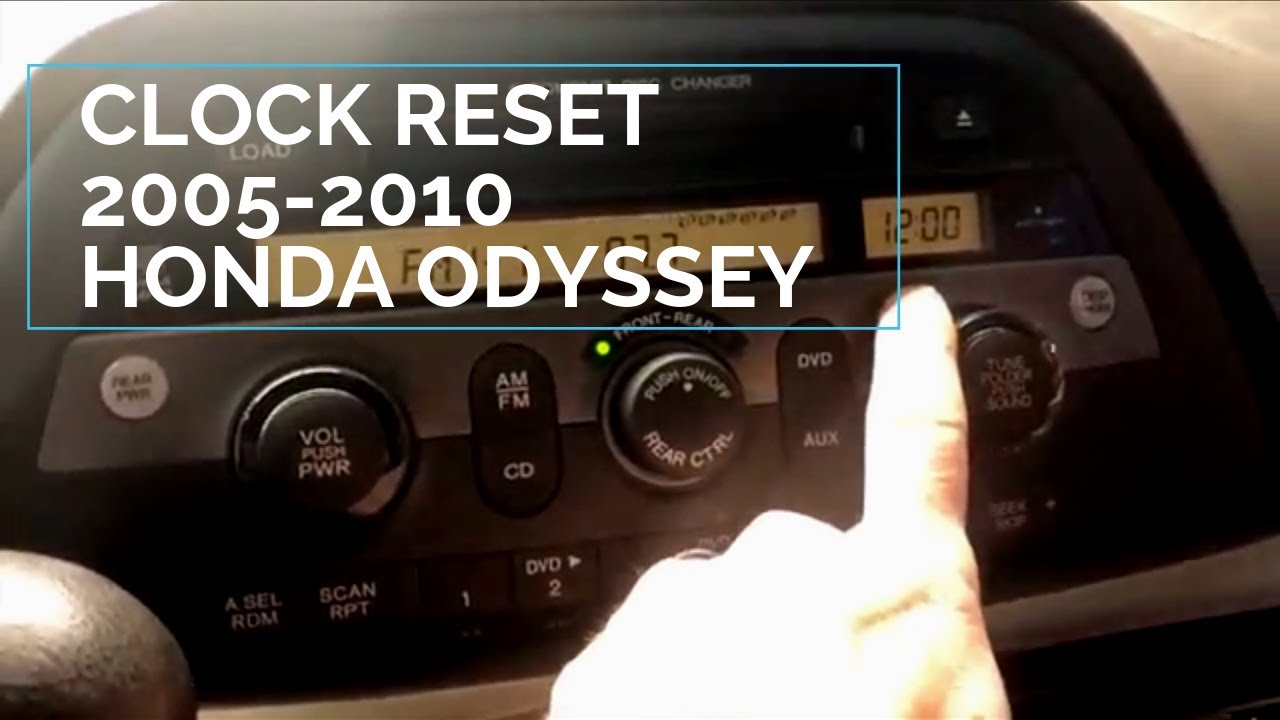 How To Reset Clock Honda Odyssey 2005-2010