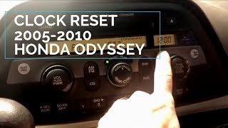 reset odyssey clock honda