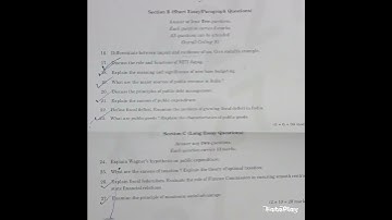 Calicut university 5th semester BA ECONOMICS question paper(Fiscal economics)