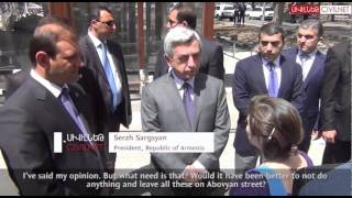 Mashtots Park Update: Serzh Sargsyan comes to the park