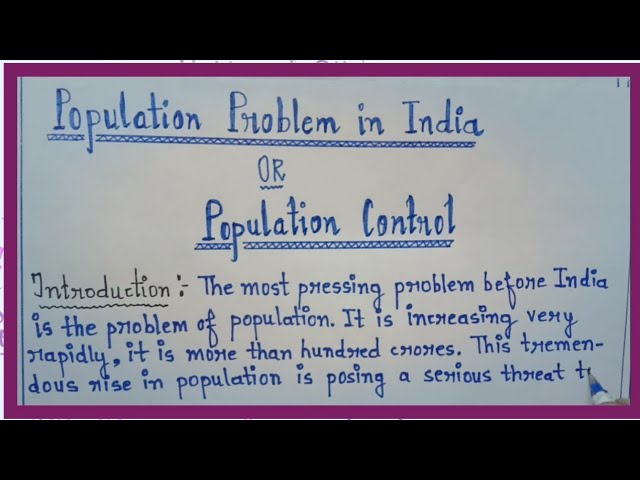 population problem in india essay