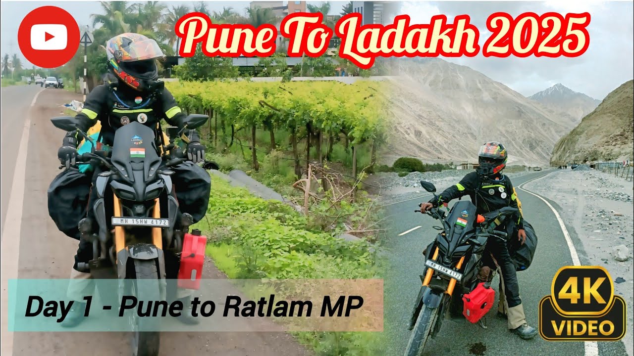 Leh Ladakh 2025: Day 1 – Pune to Ratlam MP – The Ride of a Lifetime! Journey Start 