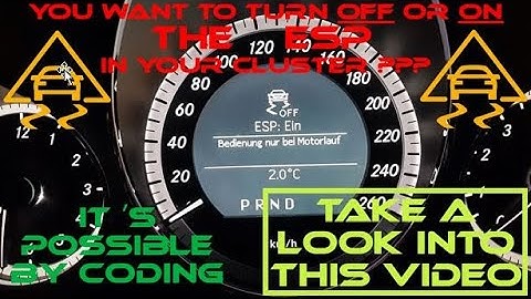 DIY - ESP menu activation in IC - Mercedes coding manual