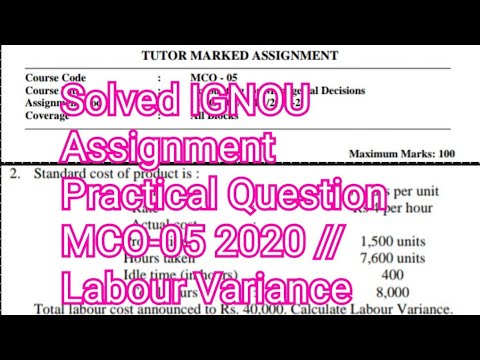 variance ignou assignment