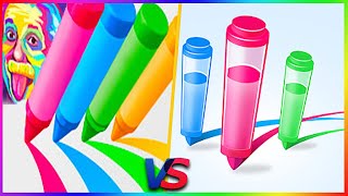 PENCIL RUSH 3D VS TRACING PEN RUN Game ✏️🆚🖍️ Gameplay (1) Android, iOs NEW VERSUS Game 3D screenshot 2