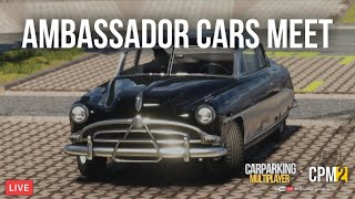 🔴CPM1 & CPM2 LIVE : Ambassador cars meet | Car parking multiplayer screenshot 2