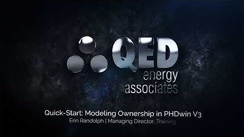 QED Quick-Start: Modeling Ownership in PHDwin V3 | Erin Randolph at PHDwin Week 2025