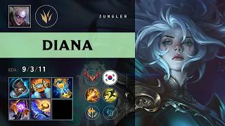 Diana Jungle vs Taliyah - KR Grandmaster Patch 26.16