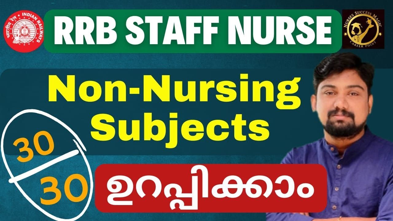 NON-NURSING SUBJECTS /RAILWAY STAFF NURSE 2024✌️/Previous RRB STAFF NURSE MCQs🏆🥇