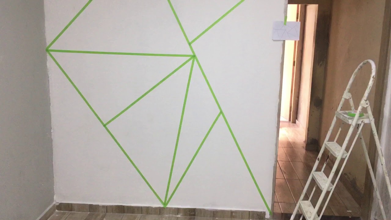 Como fazer parede geométrica 1 passo - YouTube