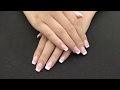 Sns pink and white dip on natural nail tutorial