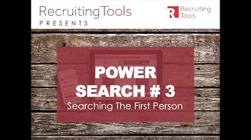 Boolean Power Search #3 Searching in the First Person