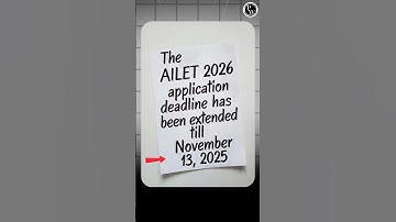 AILET 2026 Registration Last Date Extended to Nov 13, Application Correction till Nov 14  #CLAT2026