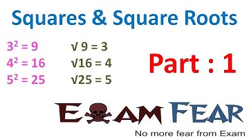 Maths Square and Square Roots part 1 (Introduction) CBSE Class 8 Mathematics VIII