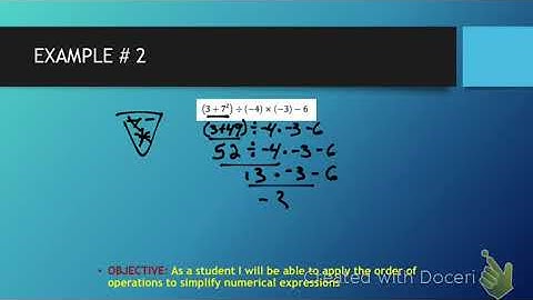 Order of Operations with Integers and Exponents