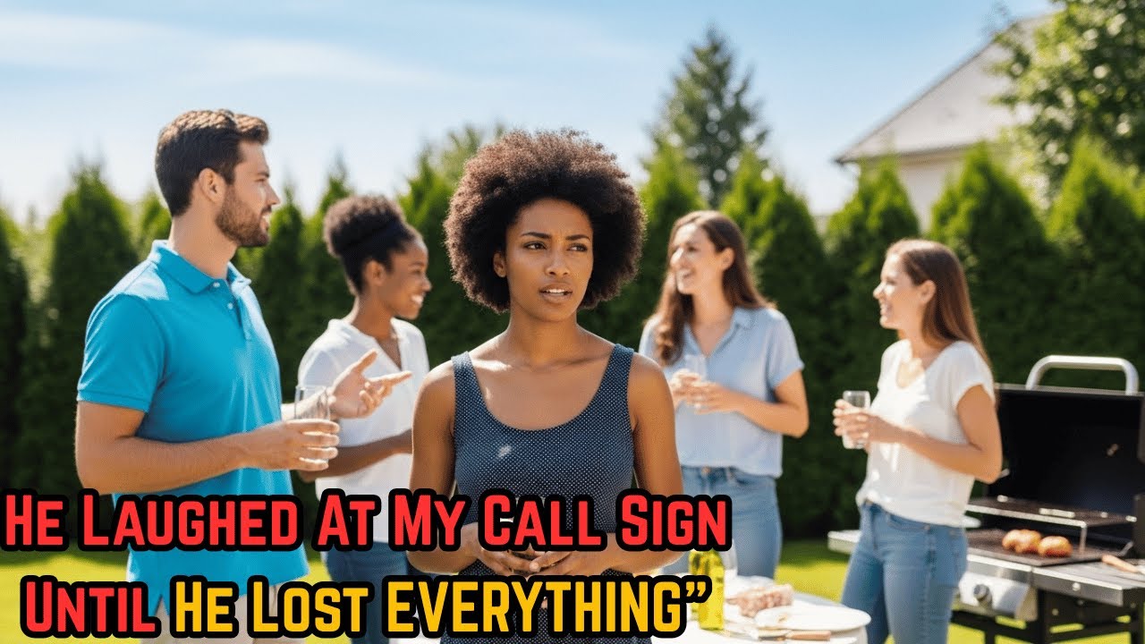 My Husband Mocked Me at the BBQ — Until His Dad, a SEAL, Heard My Call Sign: “Apologize. NOW.