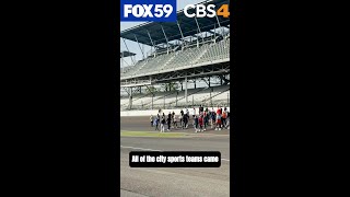 Indiana sports teams join together for a Remembrance Walk at IMS