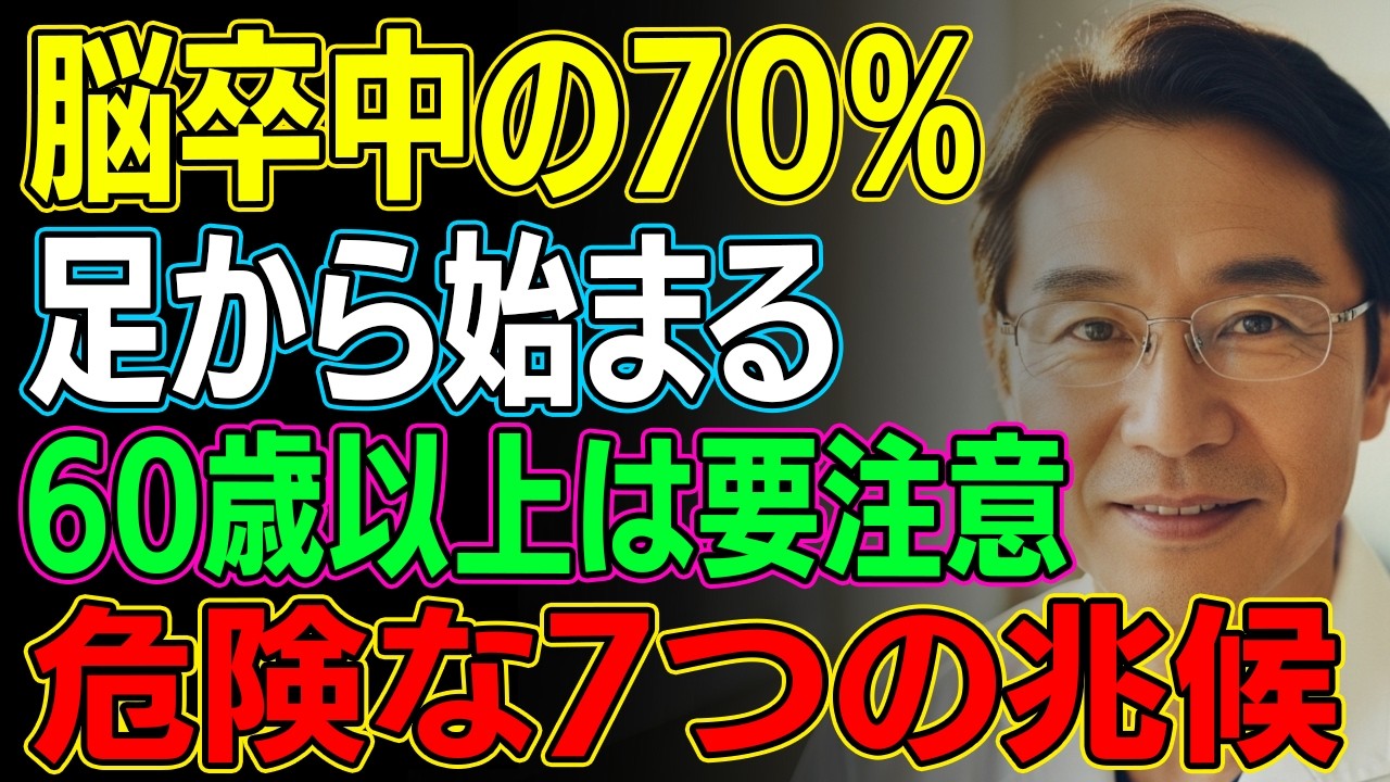 足に出る脳卒中の前兆とは？見逃してはいけない初期サインを医師が解説 | 60歳以上が知るべき重要ポイント| 脳卒中を未然に防ぐために