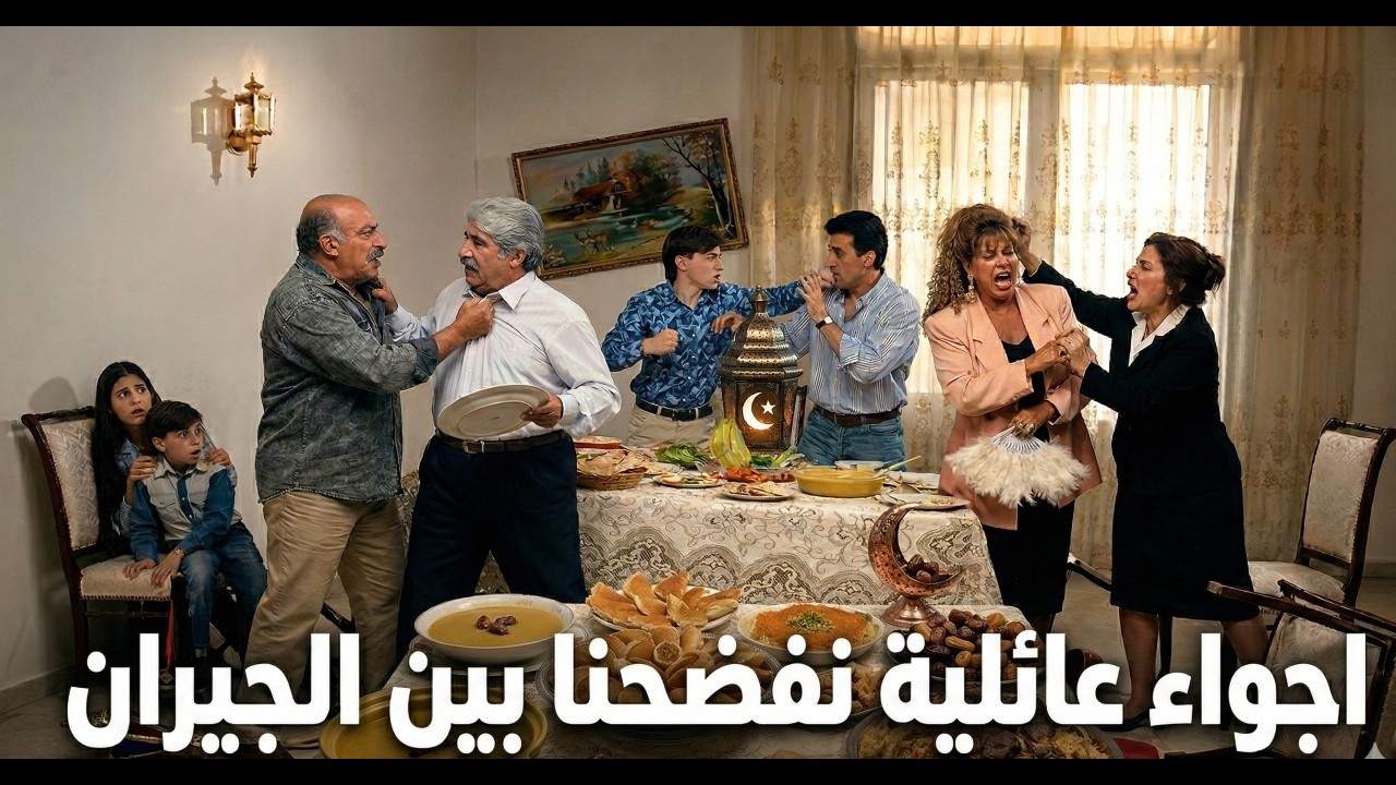 لما تقعد مع اهلك على الفطور برمضان ويبلشو خناق يضربوا بعضهم | منى واصف