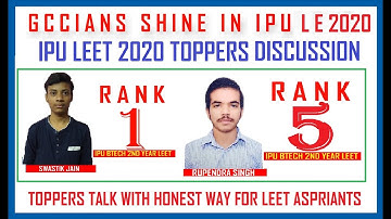 TIPS 4 LEET 2021WITH TOPPER RANK 1,RANK 2,RANK 3,RANK5, RANK6 IN IPU LEET/DTU LEET 2020 HONEST TALK